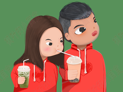 情侶頭像（個人主頁-ZNTkwNTE1OTY=） - 創(chuàng)作習作 - 站酷設計師楓葉的小畫室原創(chuàng)素材 - 站酷ZCOOL
