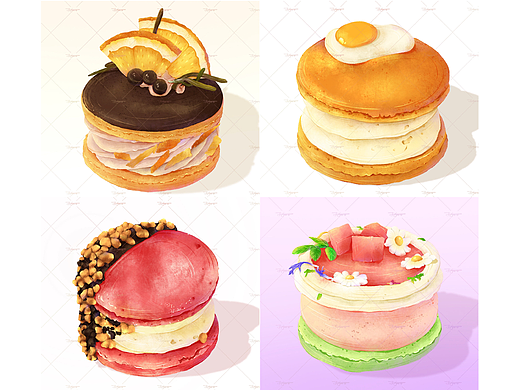 马卡通甜品蛋糕系列