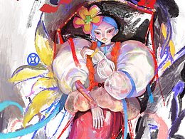 滿族少女概念插畫丨Procreate