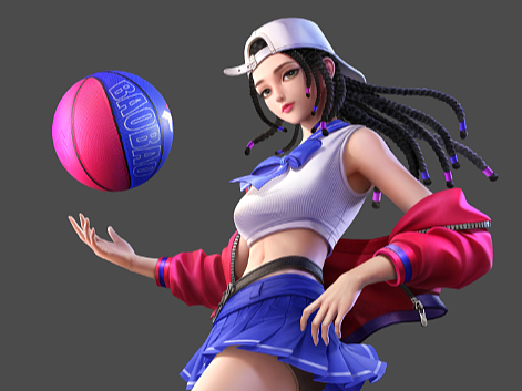 《热血街篮》游戏角色立绘-模型精修