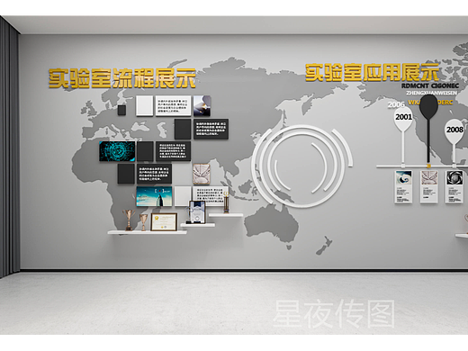 工装实验室，会议室，文化墙效果图
