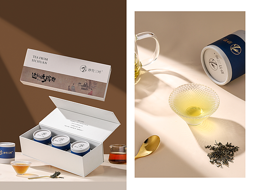 这礼是成都 秒竹三叶茶叶礼盒拍摄