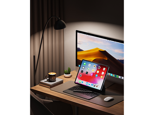 平板夜晚场景渲染