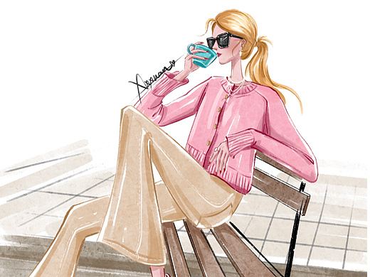 时尚插画|下午茶