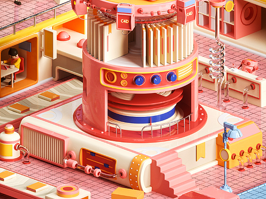 C4D海报场景制作