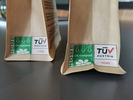 牛皮纸/PLA是全降解复合材料包装袋......