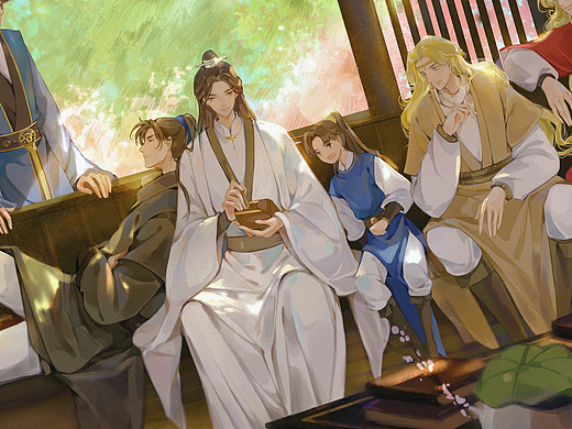 二哈与他的白猫师尊 同人插画