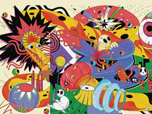 《龙腾四海》龙年插画设计