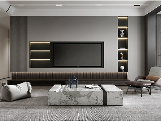 现代高级灰客餐厅（个人主页-ZNjAzMDQ4NDQ=） - 家装设计 - 站酷设计师崔晓月原创素材 - 站酷ZCOOL