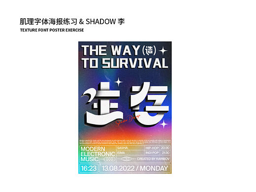SHADOW李 & 肌理文字海报设计练习