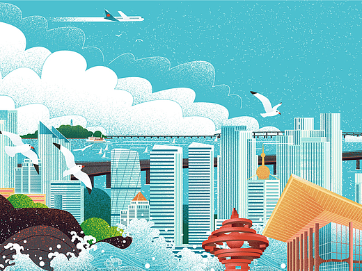 青岛插画/山东插画/山东旅游/山东文创©️耕阡陌