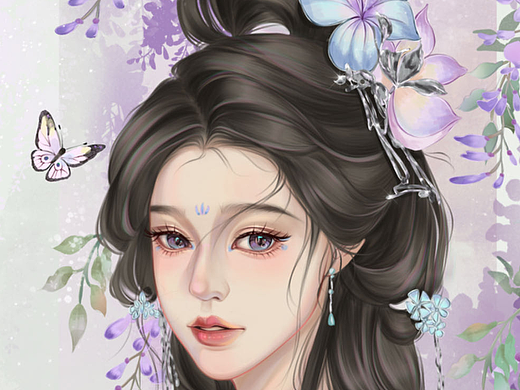紫藤花下（個(gè)人主頁-ZNjgyNDIyNDg=） - 商業(yè)插畫 - 站酷設(shè)計(jì)師xzzlwj原創(chuàng)素材 - 站酷ZCOOL