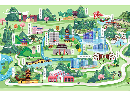 苏州手绘地图
