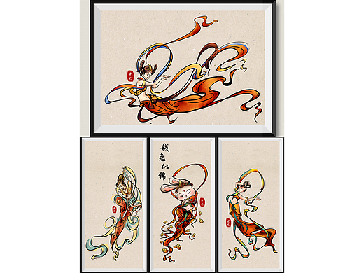 敦煌飞天系列画 | 3大仙女＋仙兔 | 飘逸丝滑合集心得