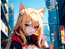 Catgirls in a cyberpunk, what could be better?