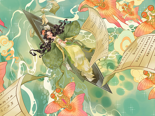 河南卫视七夕奇妙游插画