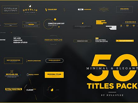 AE模板|简约优雅创意时尚动态标题包展示动效动画开场