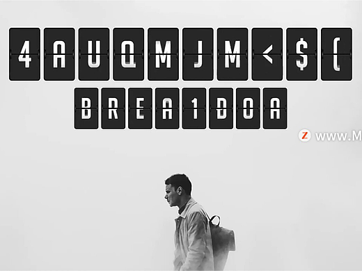 FCPX插件:数字英文字母滚动翻转翻页动画Flip Board–Animated Typeface