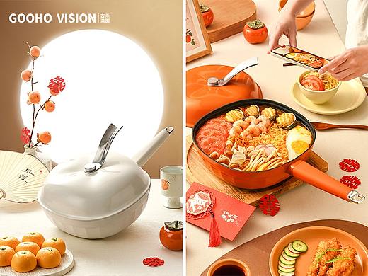 柿柿如意珐琅炒锅丨古禾造图 GOOHO VISION