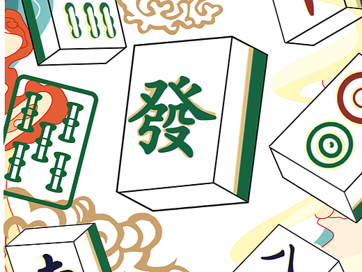 麻将 物料 美陈_创意设计作品图片素材-站酷zcool