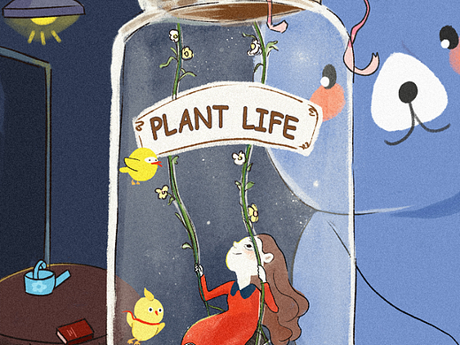 瓶子世界之荡秋千的女孩