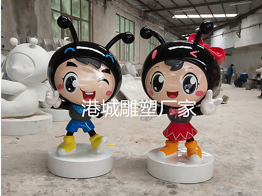 幼儿园吉祥物昆虫IP形象玻璃钢蚂蚁卡通小女孩公仔雕塑