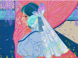 人物插画-《念》