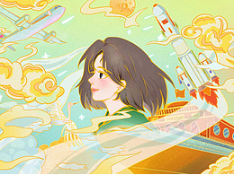 中國青年手提袋插畫設計