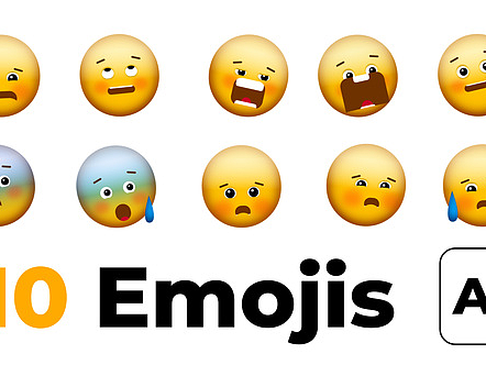 AE模板|经典动态表情符号动画标题展示片头