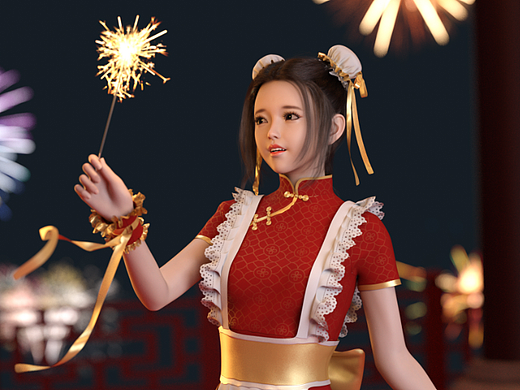 东方女仆系列服装02 面包店女仆装（个人主页-ZNjQxOTE0MzY=） - 人物/生物 - 站酷设计师MoonKTG原创素材 - 站酷ZCOOL