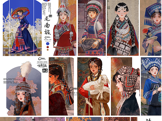民族风情插画系列①