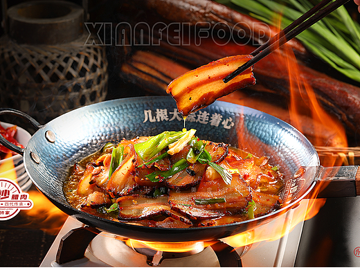老许家大蒜炒腊肉