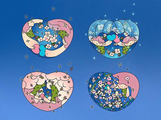 情人节插画 | 爱的多种形式