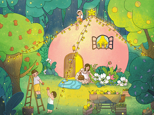 茶派的美好世界-梦青春（个人主页-ZNjUzODU2MTI=） - 商业插画 - 站酷设计师三小狸原创素材 - 站酷ZCOOL