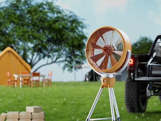 露营手持风扇渲染图