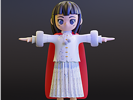 漢服卡通人物建模