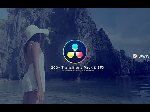 达芬奇模板-200种缩放移动旋转拉伸转场过渡预设 Transitions