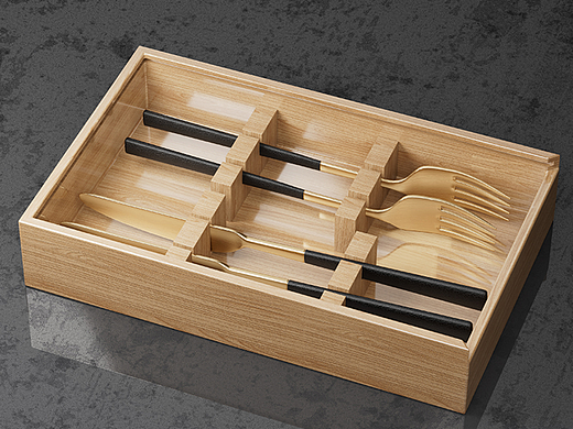 创意礼盒-刀叉木盒