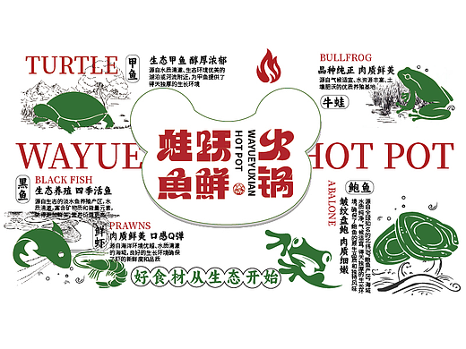 蛙跃鱼鲜火锅餐饮品牌全案设计