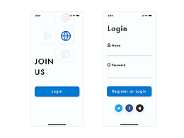新拟态登陆注册页UI