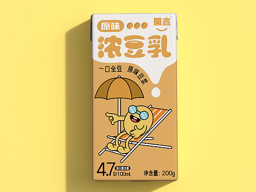 開鑫浓豆乳包装设计丨香浓欢快