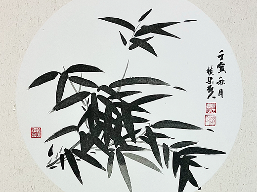 临摹,水墨国画小品,墨竹图