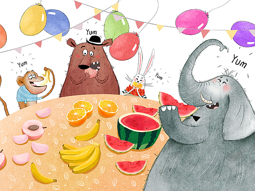 水果派对（个人主页-ZNjEyMDM2NDg=） - 商业插画 - 站酷设计师小小柳原创素材 - 站酷ZCOOL