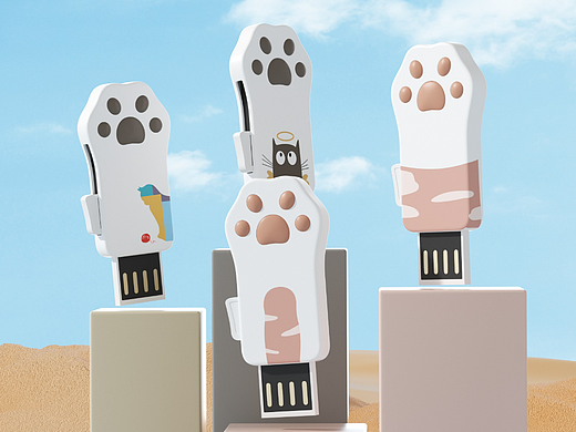 猫爪U盘案例（C4D+PS+PR）