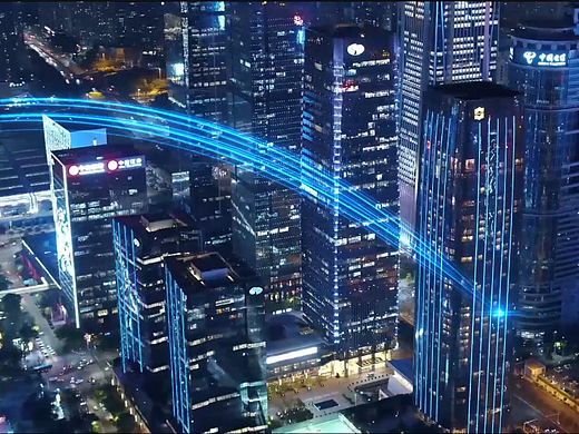 城市科技光线穿梭