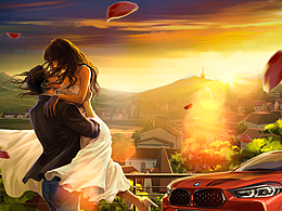 过往商业插画案例1：《BMW-520插画》