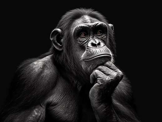 a thinking ape思考的猿人