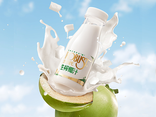 乐百氏生榨椰汁 l 电商主图摄影