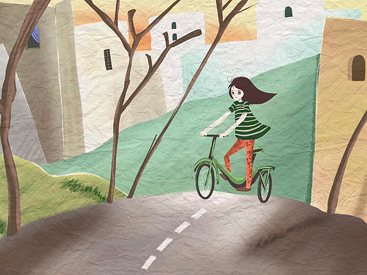 可爱儿童插画2-飞扬的心情