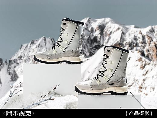 雪地靴创意kv产品摄影丨简木视觉 靴子情侣鞋子拍摄